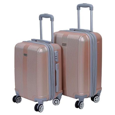 Mala Viagem Pequena 4 Rodinhas Cinza (vai a bordo) + Caixa com 10 Máscaras  BelaMask em Promoção | Ofertas na Americanas