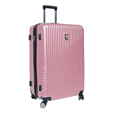 Mala de Viagem Rígida Média (23kg) em ABS com Rodas Duplas 360º e TSA - Geometric - Santino Menor preço em Mala de Viagem Rígida Média (23kg) em ABS com Rodas Duplas 360º e TSA - Geometric - Santino