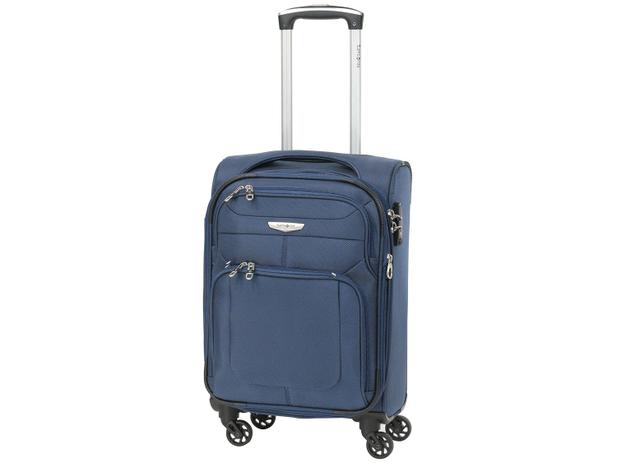 Mala de Viagem Samsonite Pequena 48kg - Expansiva com Giro 360º Tenerife Azul