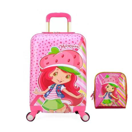 Mala Malinha Escolar Infantil 360º Moranguinho Rosa Luxcel + Lancheira Menor preço em Mala Malinha Escolar Infantil 360º Moranguinho Rosa Luxcel + Lancheira