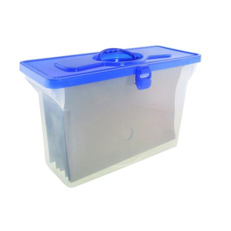 Maleta Arquivo Empilhável Azul Com 6 Pastas Suspensas Kraft - Azul - Dello Menor preço em Maleta Arquivo Empilhável Azul Com 6 Pastas Suspensas Kraft - Azul - Dello