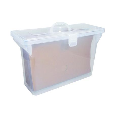 Maleta Arquivo Empilhável Com 6 Pastas Suspensas Kraft - Branco - Dello Menor preço em Maleta Arquivo Empilhável Com 6 Pastas Suspensas Kraft - Branco - Dello