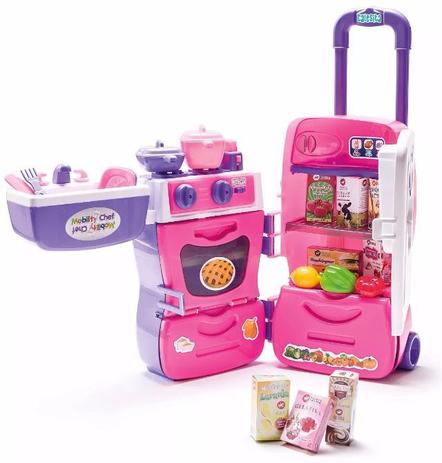 Maleta Cozinha de brinquedo mobility chefe - Calesita Menor preço em Maleta Cozinha de brinquedo mobility chefe - Calesita