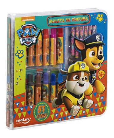 Maleta de Pintura Patrulha Canina Azul 51 itens - Molin Menor preço em Maleta de Pintura Patrulha Canina Azul 51 itens - Molin