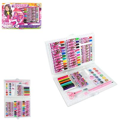 Maleta escolar glam girls com canetinha + lapis de cor e acessorios 86 pecas wellesc Menor preço em Maleta escolar glam girls com canetinha + lapis de cor e acessorios 86 pecas wellesc