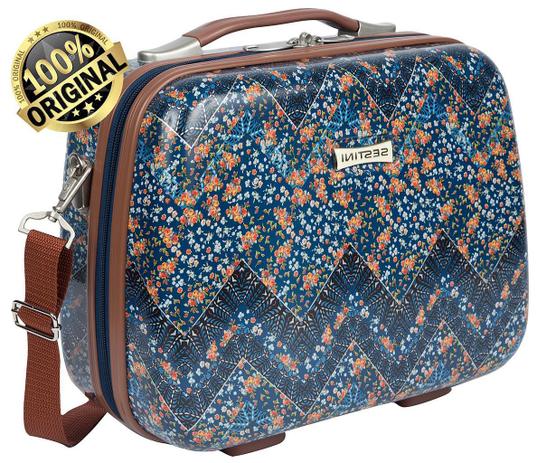 Maleta Frasqueira Pequena Mão Viagem Bordo Abs Necessaire Girls Floral Azul Original Sestini Menor preço em Maleta Frasqueira Pequena Mão Viagem Bordo Abs Necessaire Girls Floral Azul Original Sestini