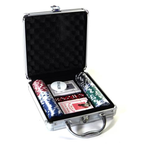 Maleta Kit Jogo De Poker 100 Fichas Numeradas Com 2 Baralhos - Western Menor preço em Maleta Kit Jogo De Poker 100 Fichas Numeradas Com 2 Baralhos - Western