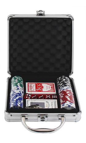 Maleta Kit Jogo Poker 100 Fichas Oficiais, Baralho, Dados - Western Menor preço em Maleta Kit Jogo Poker 100 Fichas Oficiais, Baralho, Dados - Western