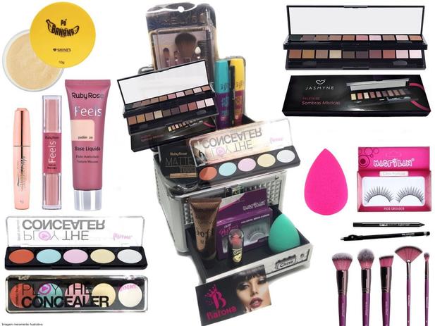 Maleta Kit Maquiagem Completo + Delineador - Ruby Rose Menor preço em Maleta Kit Maquiagem Completo + Delineador - Ruby Rose
