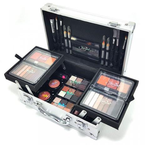 Maleta Kit Maquiagem Profissional Completa Jasmyne Menor preço em Maleta Kit Maquiagem Profissional Completa Jasmyne