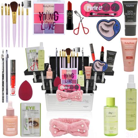 Maleta Maquiagem Grande Ruby Rose Luisance Mimo N40 - Glow Pink Menor preço em Maleta Maquiagem Grande Ruby Rose Luisance Mimo N40 - Glow Pink