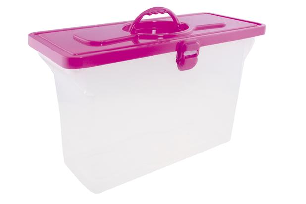 Maleta Organizadora Empilhavel Rosa - Dello Menor preço em Maleta Organizadora Empilhavel Rosa - Dello