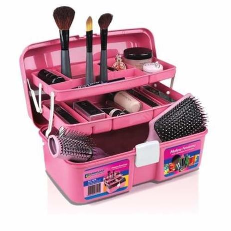 Maleta Organizadora Feminina Rosa - Arqplast Menor preço em Maleta Organizadora Feminina Rosa - Arqplast