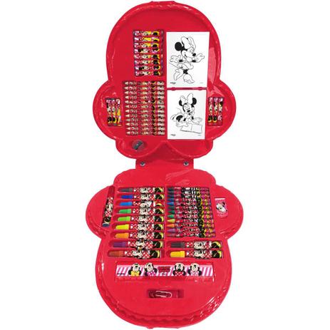 Maleta para Pintura Licenciada Minnie Face Completa 70 ITENS - Molin Menor preço em Maleta para Pintura Licenciada Minnie Face Completa 70 ITENS - Molin