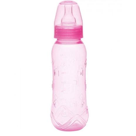 Mamadeira Aquarela 250ml Bico Universal Rosa - Kuka Menor preço em Mamadeira Aquarela 250ml Bico Universal Rosa - Kuka