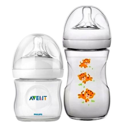 Mamadeira Avent Com Bico Pétala Anticólica 125/260ml Tigre - Philips Avent Menor preço em Mamadeira Avent Com Bico Pétala Anticólica 125/260ml Tigre - Philips Avent