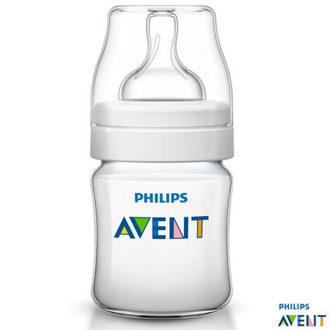 Mamadeira Classic 125 ml Transparente - Philips Avent Menor preço em Mamadeira Classic 125 ml Transparente - Philips Avent