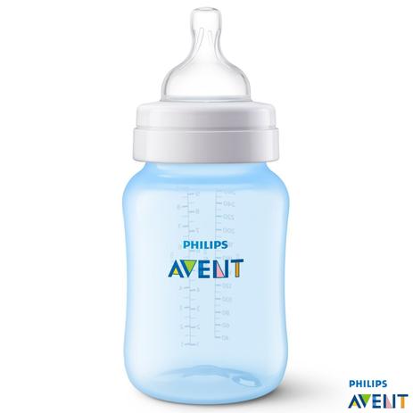 Mamadeira Clássica 260 ml Azul - Philips Avent Menor preço em Mamadeira Clássica 260 ml Azul - Philips Avent
