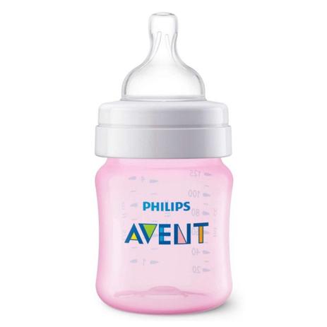 Mamadeira Clássica PP 125ml Rosa SCF561/17 - Avent Menor preço em Mamadeira Clássica PP 125ml Rosa SCF561/17 - Avent