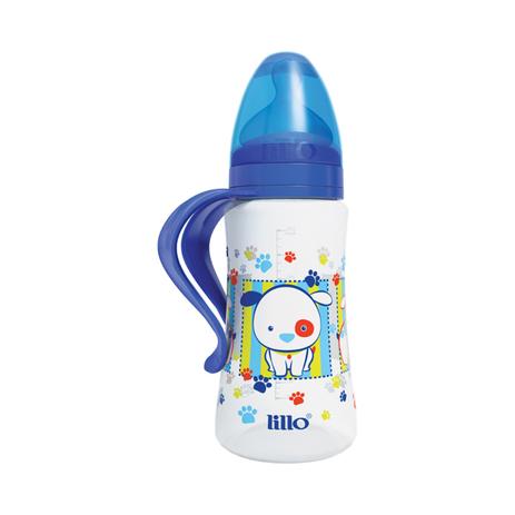 Mamadeira lillo design fashion com alça - 300ml azul tam2 Menor preço em Mamadeira lillo design fashion com alça - 300ml azul tam2