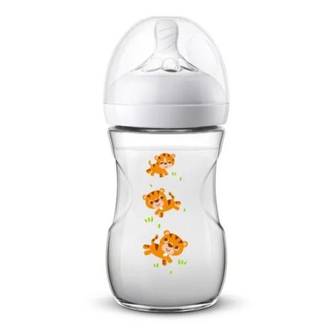 Mamadeira Pétala 260ml Safari Tigre 1m+ - Philips Avent Menor preço em Mamadeira Pétala 260ml Safari Tigre 1m+ - Philips Avent