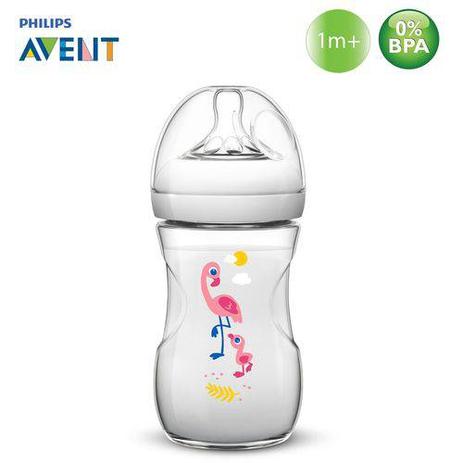 Mamadeira Pétala Anticólica 260ml Flamingo Philips Avent Menor preço em Mamadeira Pétala Anticólica 260ml Flamingo Philips Avent