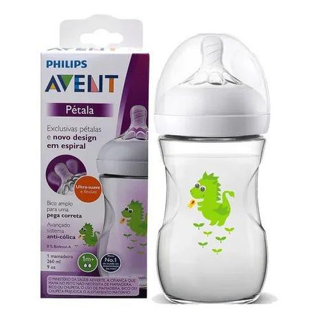 Mamadeira Pétala Decorada Dragão 260 ml Avent - Phillips Avent Menor preço em Mamadeira Pétala Decorada Dragão 260 ml Avent - Phillips Avent