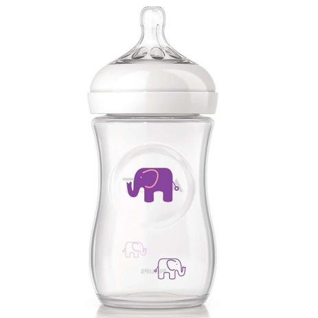 Mamadeira Pétala Rosa e Lilás 260ml - Philips Menor preço em Mamadeira Pétala Rosa e Lilás 260ml - Philips