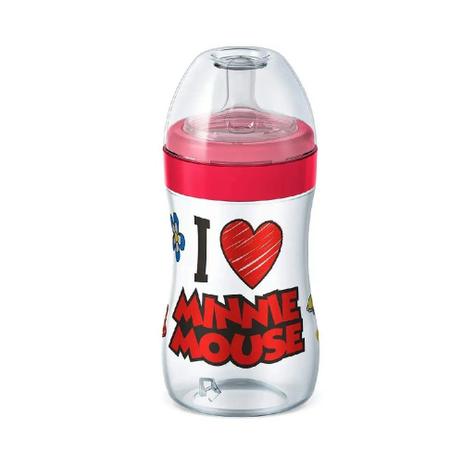 Mamadeira Super Evolution Disney 300ml Bico 6m+ Minnie Lillo ...