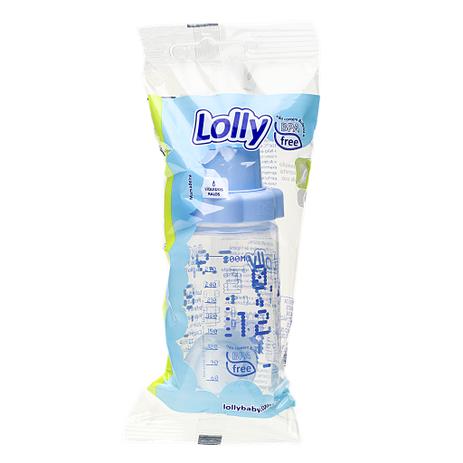 Mamadeira TIP com capacidade líquida de 300ml e bico de silicone R, acompanhada de tampa e rosca na cor azul. - Lolly (lolni) Menor preço em Mamadeira TIP com capacidade líquida de 300ml e bico de silicone R, acompanhada de tampa e rosca na cor azul. - Lolly (lolni)
