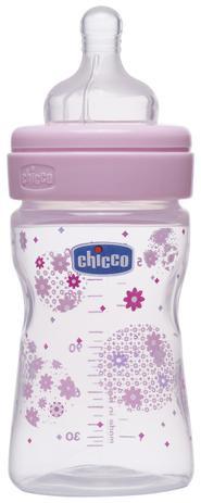 Mamadeira Well-Being PP (0m+) - Silicone - 150ml - Girl - Chicco Menor preço em Mamadeira Well-Being PP (0m+) - Silicone - 150ml - Girl - Chicco