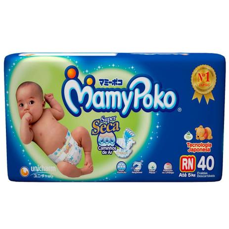 Mamypoko Fralda- RN Mega Pacotão com 40 unidades - Unicharm do brasil Menor preço em Mamypoko Fralda- RN Mega Pacotão com 40 unidades - Unicharm do brasil