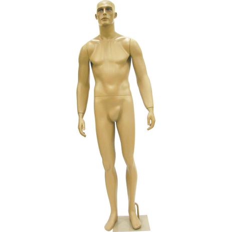 Manequim Fibra Masculino com cabeça reto com base cromada cód.0088 - Organizatop Menor preço em Manequim Fibra Masculino com cabeça reto com base cromada cód.0088 - Organizatop