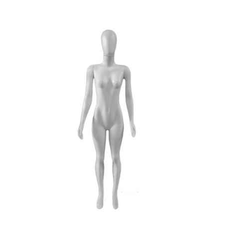 Manequim Plástico Rotomoldagem Feminino Reta - Cabeça de Ovo - C/Base Cromada 3mm - Branco - Cód. - Organizatop Menor preço em Manequim Plástico Rotomoldagem Feminino Reta - Cabeça de Ovo - C/Base Cromada 3mm - Branco - Cód. - Organizatop