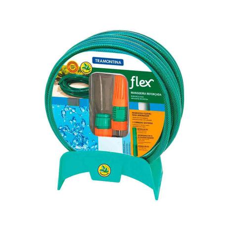 Mangueira de jardim flexível com suporte esguicho com 20 metros verde Tramontina é boa?
