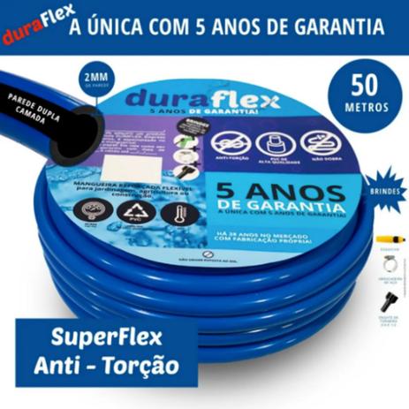Mangueira de jardim recapada antitorção 50 metros - 5 anos de garantia - DuraFlex Menor preço em Mangueira de jardim recapada antitorção 50 metros - 5 anos de garantia - DuraFlex