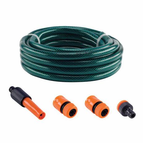 Mangueira de Jardim Trançada 15 Metros com Kit de Engates e Esguicho Forceline - Force Line Menor preço em Mangueira de Jardim Trançada 15 Metros com Kit de Engates e Esguicho Forceline - Force Line