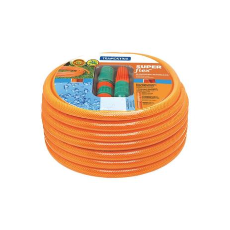 Mangueira em Pvc com Engate Rosqueado E Esguicho Flex com 30m Laranja - Tramontina Menor preço em Mangueira em Pvc com Engate Rosqueado E Esguicho Flex com 30m Laranja - Tramontina