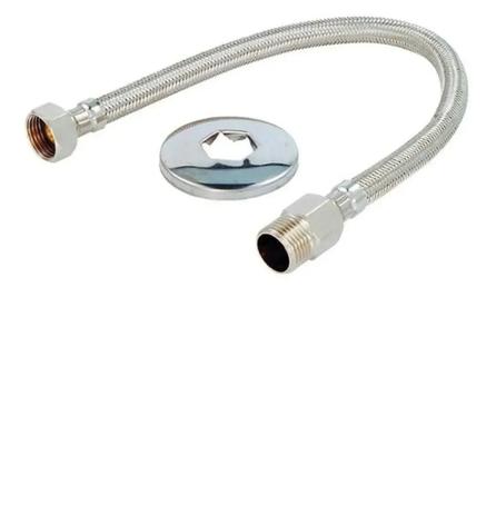 Mangueira Flexível Engate Trançado Aço Inox Quente Fria 40cm - LIG LIGHT Menor preço em Mangueira Flexível Engate Trançado Aço Inox Quente Fria 40cm - LIG LIGHT
