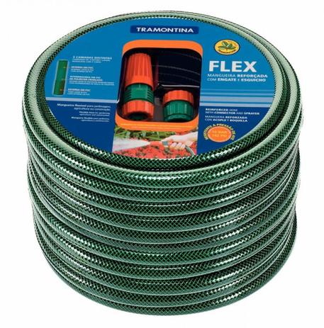 Mangueira jardim flex esp c/eng 15m tramontina (79172150) Menor preço em Mangueira jardim flex esp c/eng 15m tramontina (79172150)