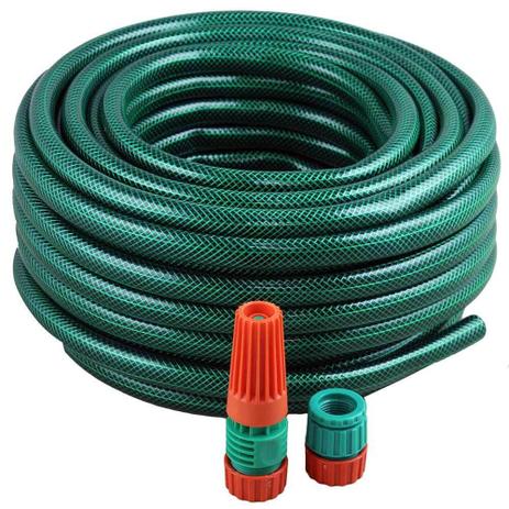 Mangueira Jardim Tramontina Com Engates e Suporte Cor Verde 20 Metros Menor preço em Mangueira Jardim Tramontina Com Engates e Suporte Cor Verde 20 Metros