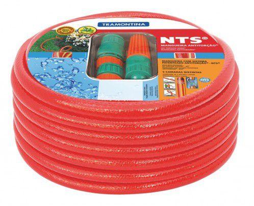 Mangueira NTS Antitorção para Jardim Vermelha com Engates e Esguicho 1/2” Tramontina Menor preço em Mangueira NTS Antitorção para Jardim Vermelha com Engates e Esguicho 1/2” Tramontina
