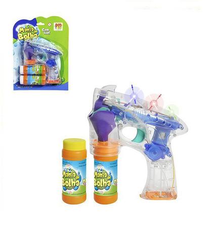 Mania de bolhas de sabão com lançador transparente com luz + 2 refis - Dm brasil Menor preço em Mania de bolhas de sabão com lançador transparente com luz + 2 refis - Dm brasil