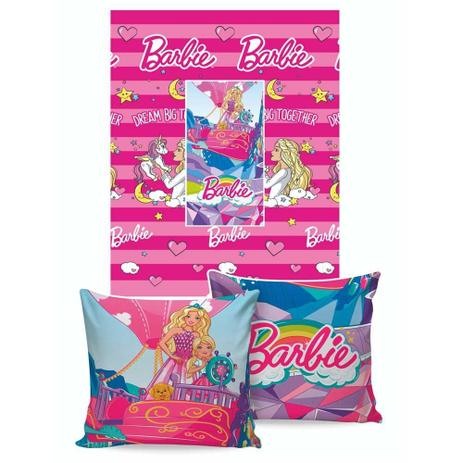 Manta Almofada Disney Jolitex Barbie Menor preço em Manta Almofada Disney Jolitex Barbie