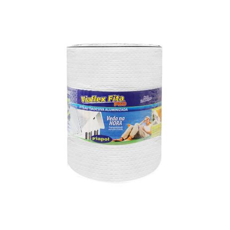 Menor preço em Manta Asfaltica Branca Adesiva 15 cm x 10 metros lineares Viapol (Kit) 8 Rolos