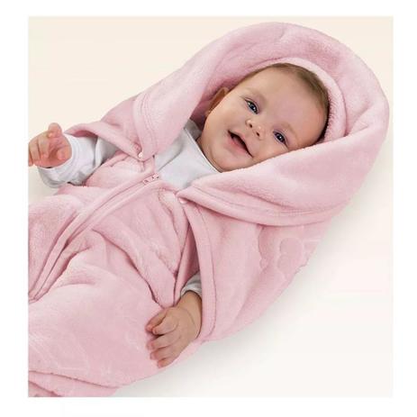 Manta baby sac ( saco de dormir e cobertor ) jolitex - rosa Menor preço em Manta baby sac ( saco de dormir e cobertor ) jolitex - rosa