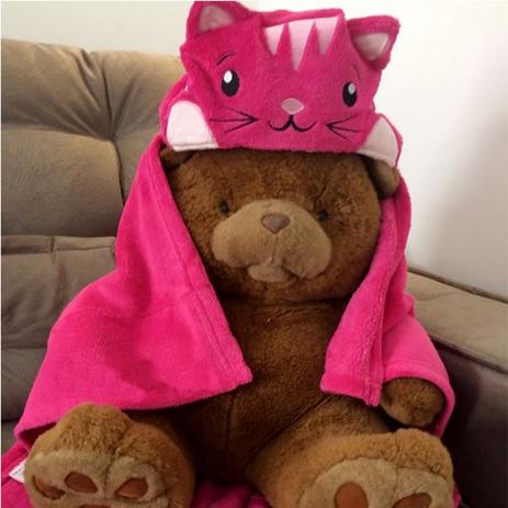 Manta Bouton Infantil Microfibra Tigresa Aplicação de Bordado no Capuz 90cmx90cm Pink Menor preço em Manta Bouton Infantil Microfibra Tigresa Aplicação de Bordado no Capuz 90cmx90cm Pink