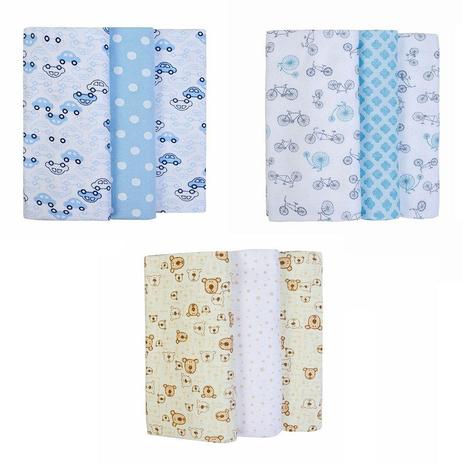 manta cueiro flanelado composê papi 80 x 80 cm 09 unidades menino Menor preço em manta cueiro flanelado composê papi 80 x 80 cm 09 unidades menino