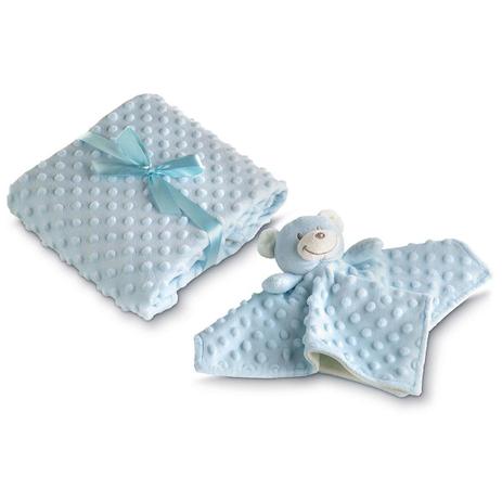 Manta E Naninha Fleece Lepper Mini Urso Com 2 Peças Azul Menor preço em Manta E Naninha Fleece Lepper Mini Urso Com 2 Peças Azul