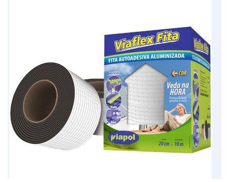 Fita Autoadesiva Viaflex Manta Asfaltica Aluminizada 5cm X 10m Viapol